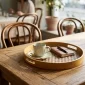 Classic Round Serving Tray for Home Decor - Bait Baitk Lebanon