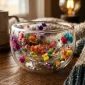 Crystal Clear Glass Bowl – Modern Decor Essential - Bait Baitk Lebanon