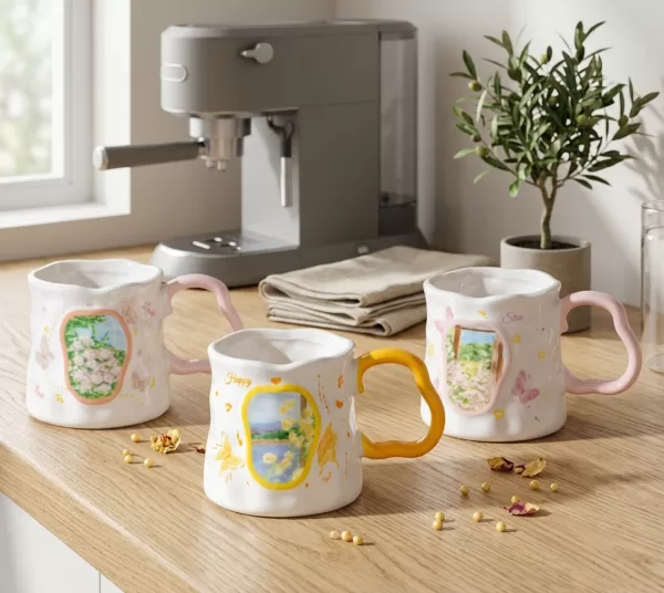 Modern Ceramic Coffee Mug for Home Decor - Bait Baitk Lebanon