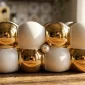 White and gold ceramic tissue box cover - Bait Baitk Lebanon