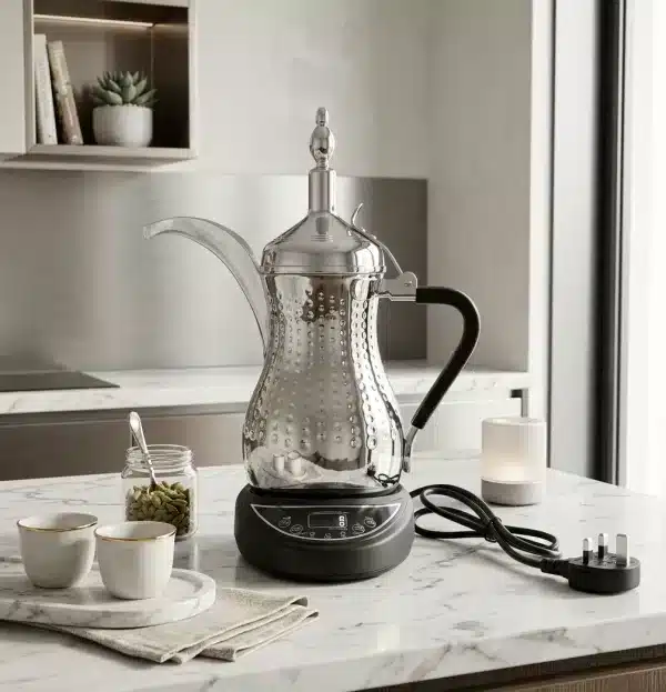 Premium Silver Electric Coffee Kettle – 1L Capacity - Bait Baitk Lebanon