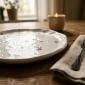 Small Ceramic Plate 6-Inch – Elegant Dinnerware - Bait Baitk Lebanon