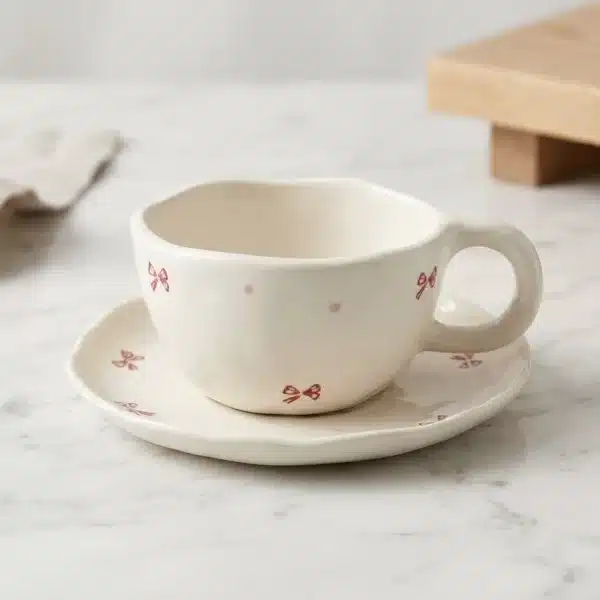 rEoTxrdl-1.jpg Elegant Ceramic Cup and Plate Set – Modern Drinkware - Bait Baitk Lebanon