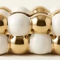 White and gold ceramic tissue box cover - Bait Baitk Lebanon