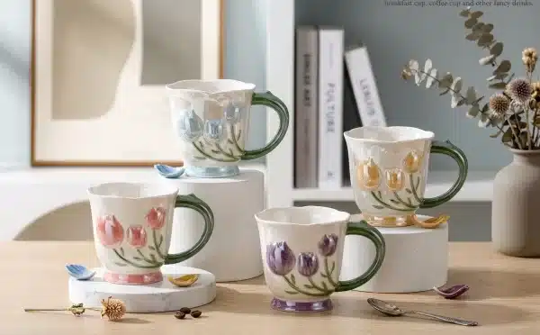 Elegant Ceramic Coffee Cup | Modern Home Decor - Bait Baitk Lebanon