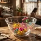 Crystal Clear Glass Serving Bowl | Modern Home Decor - Bait Baitk Lebanon