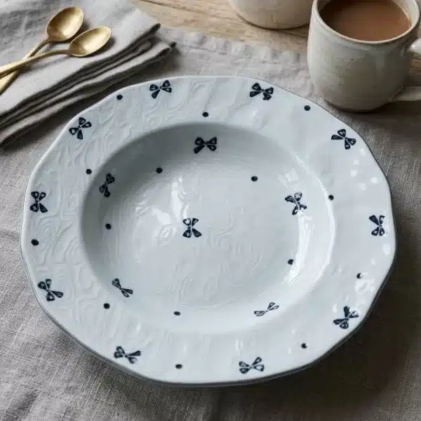 8-Inch Soup Ceramic Plate – Premium Dinnerware - Bait Baitk Lebanon