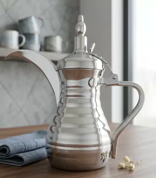 Elegant Silver Coffee Kettle – Perfect for Your Morning Routine - Bait Baitk Lebanon