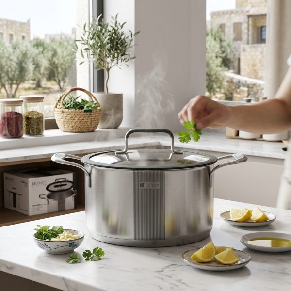 Dorsch - 26 cm - 8.75L 171 (Stainless Steel 18/8) DH-03826 in use Dorsch - 26 cm - 8.75L 171 (Stainless Steel 18/8) DH-03826 in use