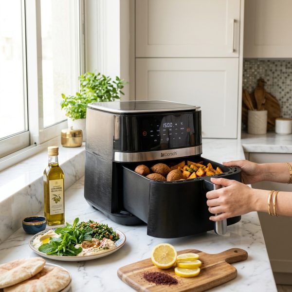 Dorsch Air fryer Invision - 7L Dual Heating Units DH-07811 in use Dorsch Air fryer Invision - 7L Dual Heating Units DH-07811 in use