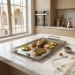 Dorsch Bench Silver 18/10 Stainless Tray DH-03235 in use