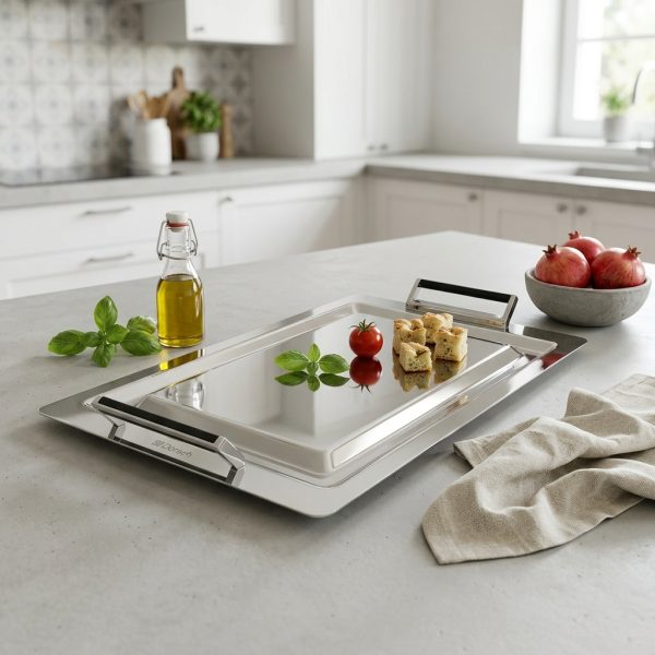 Dorsch Bench Silver 18/10 Stainless Tray DH-03235 styled Dorsch Bench Silver 18/10 Stainless Tray DH-03235 styled