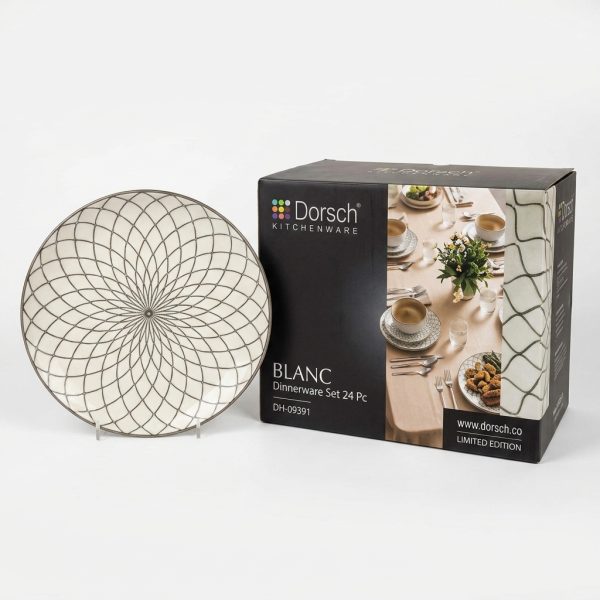 طقم حجري دورش DH-09391 | Dorsch BLANC Stoneware Set 24 Pcs DH-09391