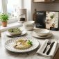 Dorsch BLANC Stoneware Set 24 Pcs DH-09391 in use