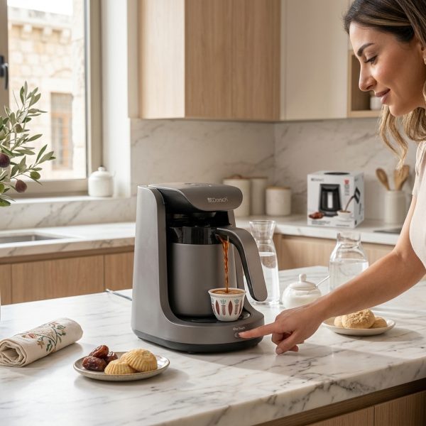 Dorsch Coffee Maker 500-600 Watt - 4 Cups Capacity - 1 Touch DH-07500 in use Dorsch Coffee Maker 500-600 Watt - 4 Cups Capacity - 1 Touch DH-07500 in use