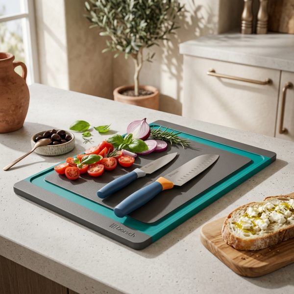Dorsch Cutting Board + Santuku & Pairing Knives DH-04615 styled Dorsch Cutting Board + Santuku & Pairing Knives DH-04615 styled