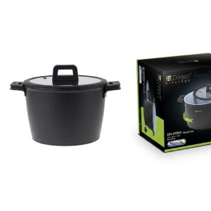 قدر طبخ كبير دورش DH-05564 | Dorsch Dim: 28xh7.4cm Stock Pot 24 cm Proglider Non-Stick Marble Ceramic Coated, Die-casting