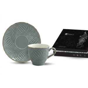 طقم فناجين قهوة دورش DH-09341 | Dorsch Dune 12 Pieces Coffee Cups Set Gold Rim DH-09341