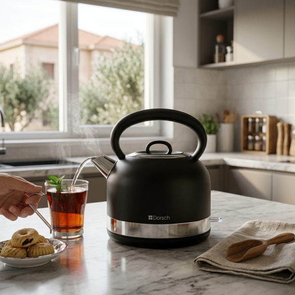 Dorsch Electric Kettle 1.7 L DH-07313 in use Dorsch Electric Kettle 1.7 L DH-07313 in use