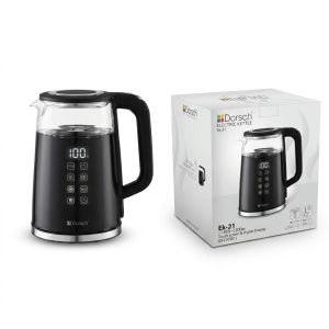غلاية كهربائية دورش DH-07301 | Dorsch Electric Kettle Ek-21 - 1850-2200w Touch scrren & Digital Display DH-07301