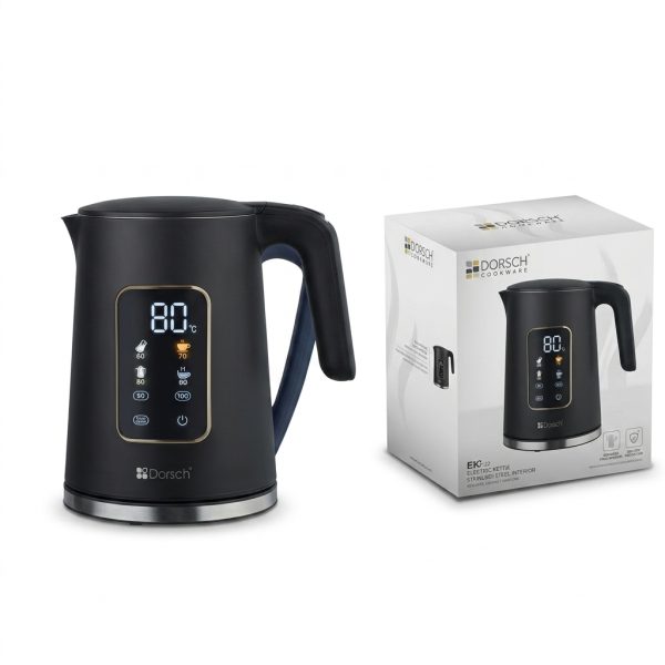 غلاية كهربائية دورش DH-07312 | Dorsch Electric Kettle Ek-22 - 1850-2200w Touch scrren & Digital Display DH-07312