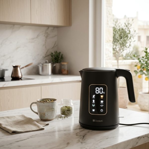 Dorsch Electric Kettle Ek-22 - 1850-2200w Touch scrren & Digital Display DH-07312 in use Dorsch Electric Kettle Ek-22 - 1850-2200w Touch scrren & Digital Display DH-07312 in use