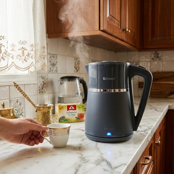 Dorsch Electric Kettle Ek-65 - 1850-2200w DH-07310 in use Dorsch Electric Kettle Ek-65 - 1850-2200w DH-07310 in use