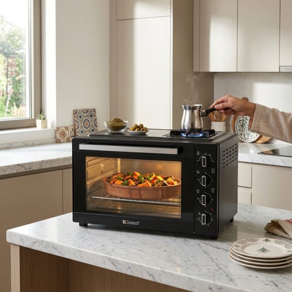 Dorsch Electric Oven 48L with Hob DH-07850 in use Dorsch Electric Oven 48L with Hob DH-07850 in use