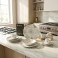 Dorsch Flora Beige Stoneware Set 24 Pcs DH-09392 in use