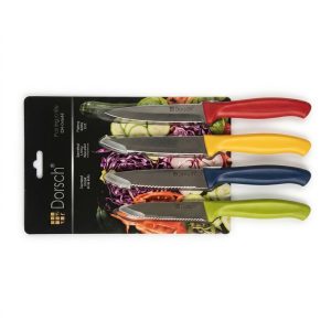 Dorsch Knife set - 4pcs (Pairing + Utility + Serated Utility + Serated Steak Knife) DH-04644