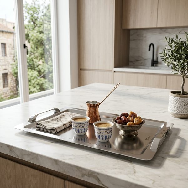 Dorsch Luxe Silver 18/10 Stainless Tray DH-03233 in use Dorsch Luxe Silver 18/10 Stainless Tray DH-03233 in use