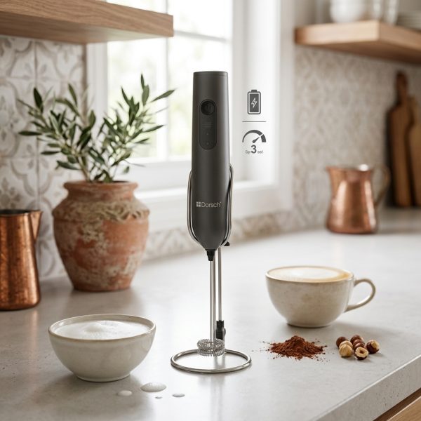 Dorsch Milk Frother 3 Speed Rechargeable battery DH-07560 styled Dorsch Milk Frother 3 Speed Rechargeable battery DH-07560 styled