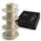 Dorsch Nova Beige 12 Pieces Coffee Cups Set Gold Rim DH-09349