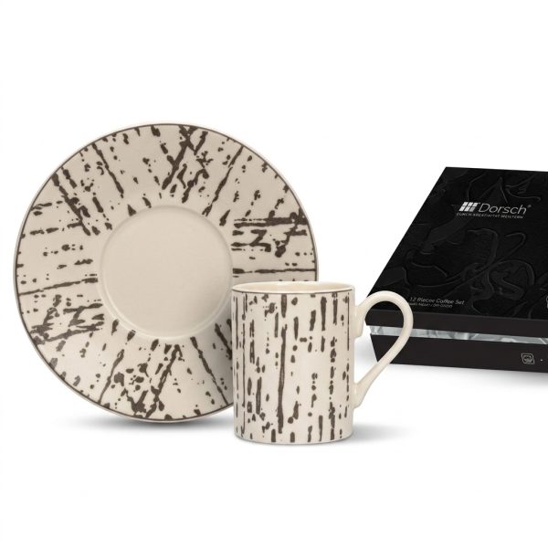 طقم فناجين قهوة دورش DH-09350 | Dorsch Oak beige 12 Pieces Coffee Cups Set DH-09350