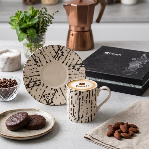 Dorsch Oak beige 12 Pieces Coffee Cups Set DH-09350 styled Dorsch Oak beige 12 Pieces Coffee Cups Set DH-09350 styled