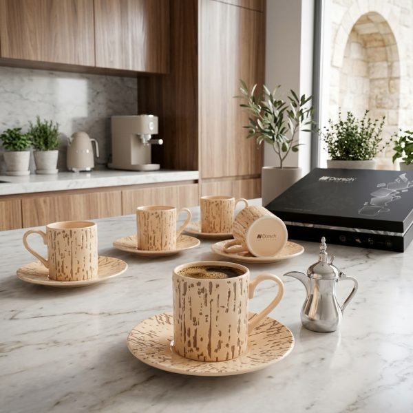 Dorsch Oak peach 12 Pieces Coffee Cups Set DH-09351 in use Dorsch Oak peach 12 Pieces Coffee Cups Set DH-09351 in use