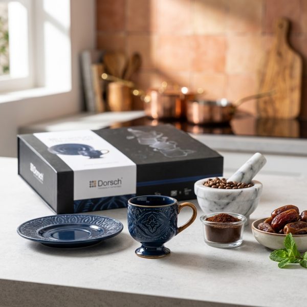 Dorsch Oriental Navy 12 Pieces Coffee Cups Set DH-09330 styled Dorsch Oriental Navy 12 Pieces Coffee Cups Set DH-09330 styled