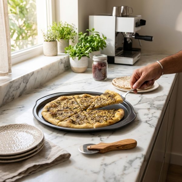 Dorsch Pizza Pan DH-08915 in use Dorsch Pizza Pan DH-08915 in use
