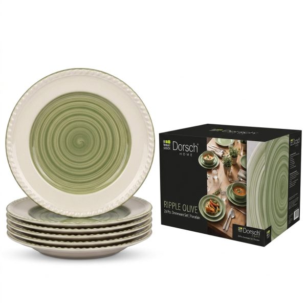 Dorsch Ripple Olive Porcelain Set 26 Pcs DH-09397