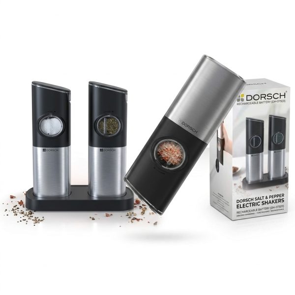 مطحنة ملح وفلفل دورش DH-07920 | Dorsch Salt & Pepper Electric shakers Rechargable Battery DH-07920