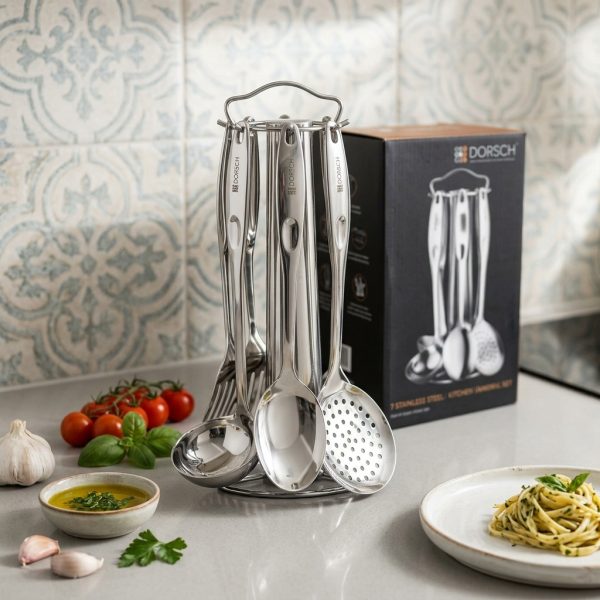 Dorsch Stainless Kitchentools Stand - 7 Pcs DH-05721 styled Dorsch Stainless Kitchentools Stand - 7 Pcs DH-05721 styled