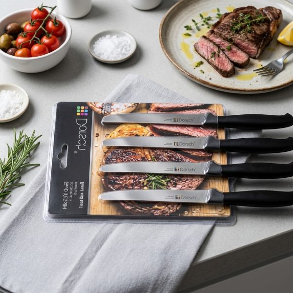 Dorsch Steak Knife Set - 4 Pcs - Black DH-04645 styled Dorsch Steak Knife Set - 4 Pcs - Black DH-04645 styled