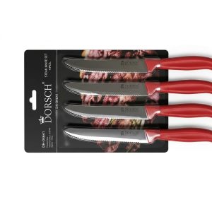 طقم سكاكين دورش DH-04641 | Dorsch Steak Knife Set - 4 Pcs - Red DH-04641