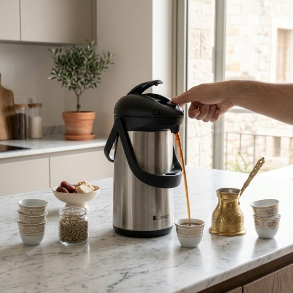 Dorsch Vacuum Jug 1.9L - Black Keep hot up to 12 hr. and cold up to 24 hr. DH-02830 in use Dorsch Vacuum Jug 1.9L - Black Keep hot up to 12 hr. and cold up to 24 hr. DH-02830 in use