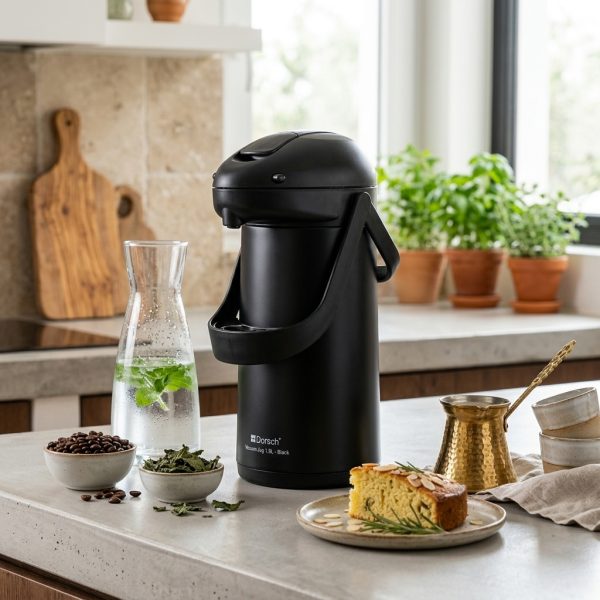 Dorsch Vacuum Jug 1.9L - Black Keep hot up to 12 hr. and cold up to 24 hr. DH-02830 styled Dorsch Vacuum Jug 1.9L - Black Keep hot up to 12 hr. and cold up to 24 hr. DH-02830 styled