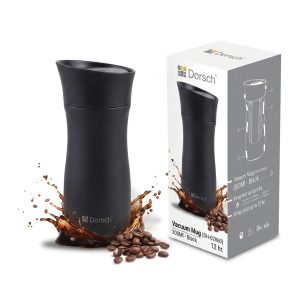 Dorsch Vacuum Mug 300Ml - Black Keep hot up to 6 hr. and cold up to 12 hr. DH-02860