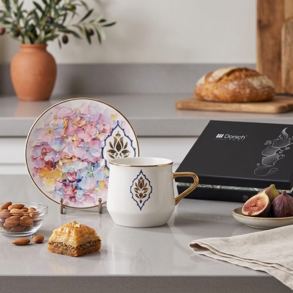 Dorsch Vintage 12 pcs coffee cup set Gold Handle And Rim DH-09314 styled Dorsch Vintage 12 pcs coffee cup set Gold Handle And Rim DH-09314 styled