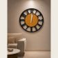 Artistic Wood Wall Clock with Black Frame 50 cm - SK-5335
