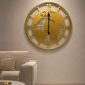 Gold World Map Wall Clock 50 cm - SK-5336