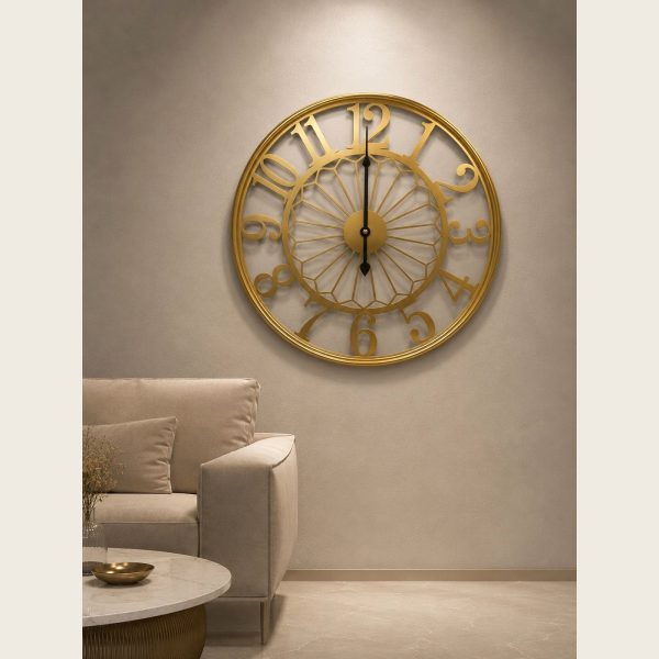 SK-5337 image 1 Open Frame Gold Wall Clock 50 cm - SK-5337